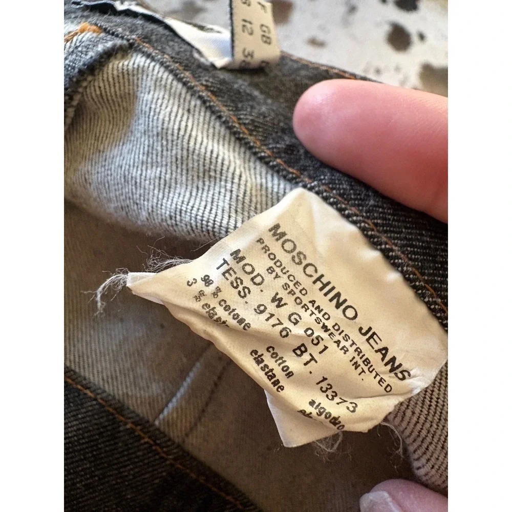 MOSCHINO Denim Y2K Midi‎ Jean Skirt Size 8